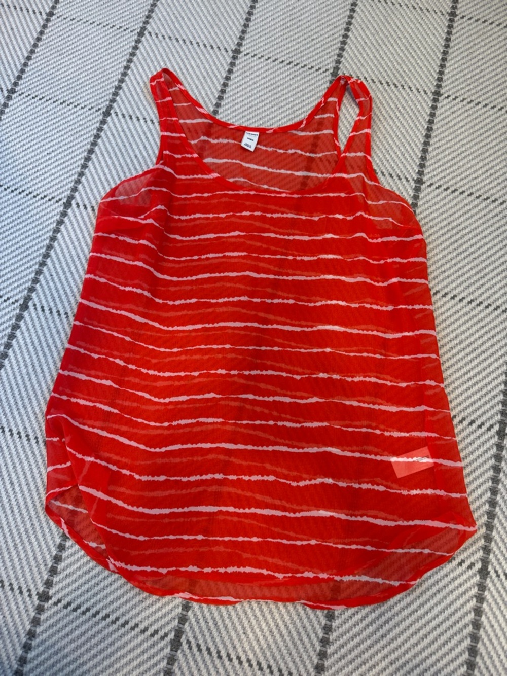 Old Navy Red and White Striped Sleeveless Camisole